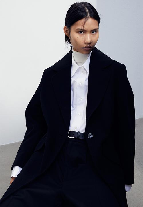 H&M - Twill coat - black