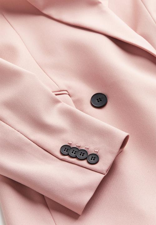 H&M - Double-breasted blazer - light pink