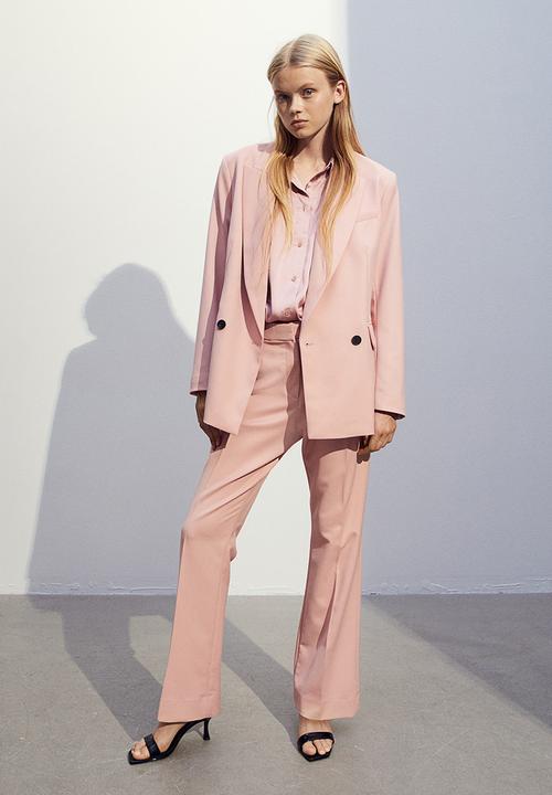 H&M - Double-breasted blazer - light pink