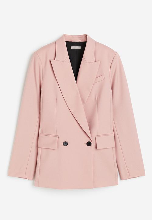 H&M - Double-breasted blazer - light pink