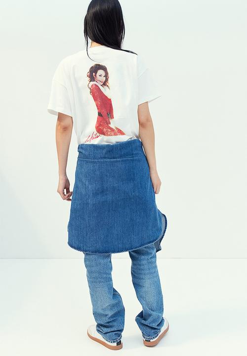 H&M - Oversized printed t-shirt - white & mariah carey