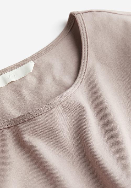 H&M - Long-sleeved jersey top - greige