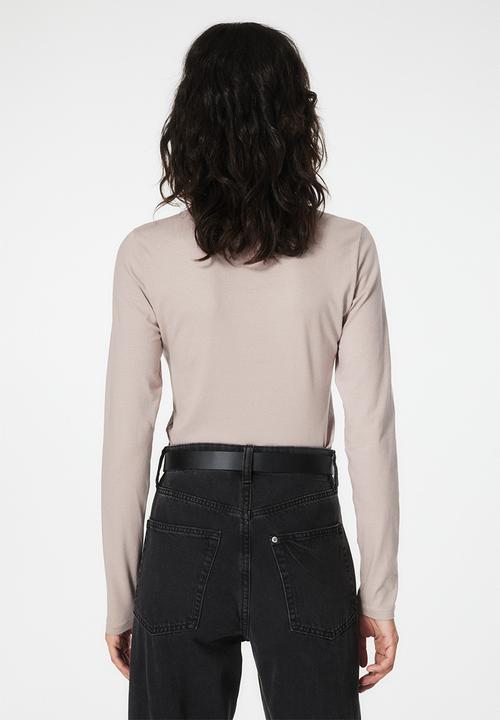 H&M - Long-sleeved jersey top - greige