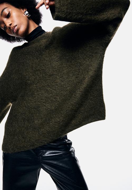 H&M - Oversized mohair-blend jumper - forest green