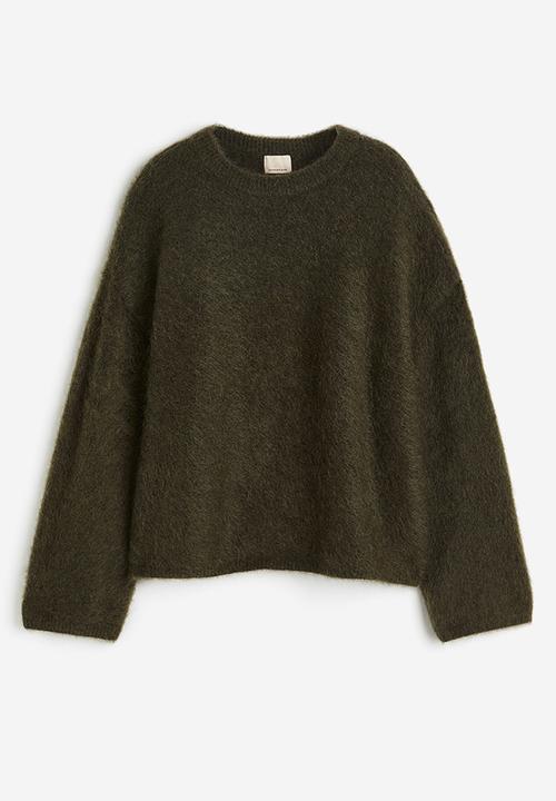 H&M - Oversized mohair-blend jumper - forest green