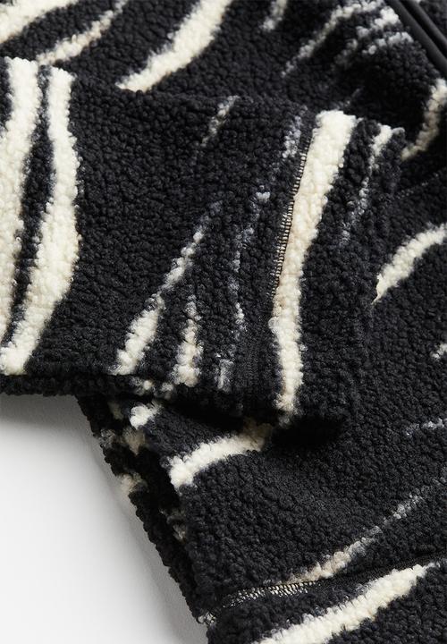 H&M - Teddy jacket - black/zebra print