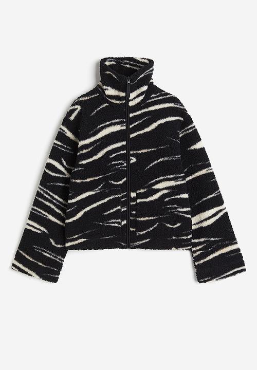 H&M - Teddy jacket - black/zebra print