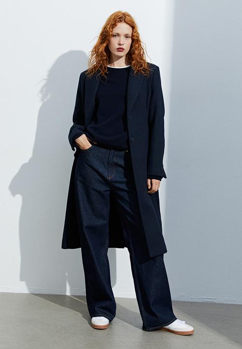 H&M - Single-breasted coat - navy blue