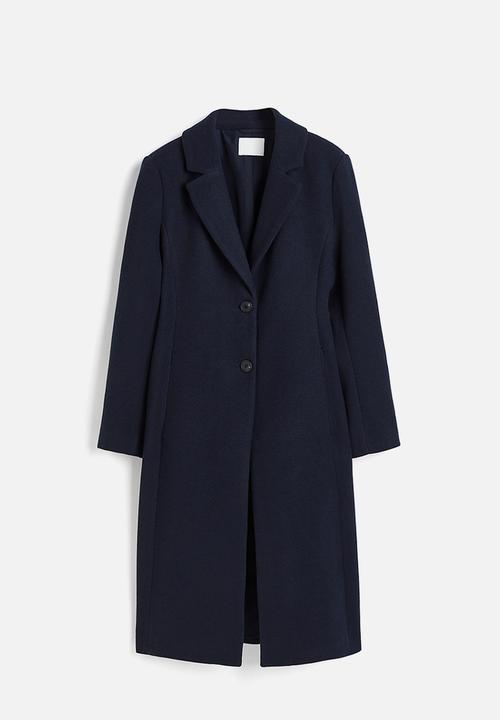 H&M - Single-breasted coat - navy blue