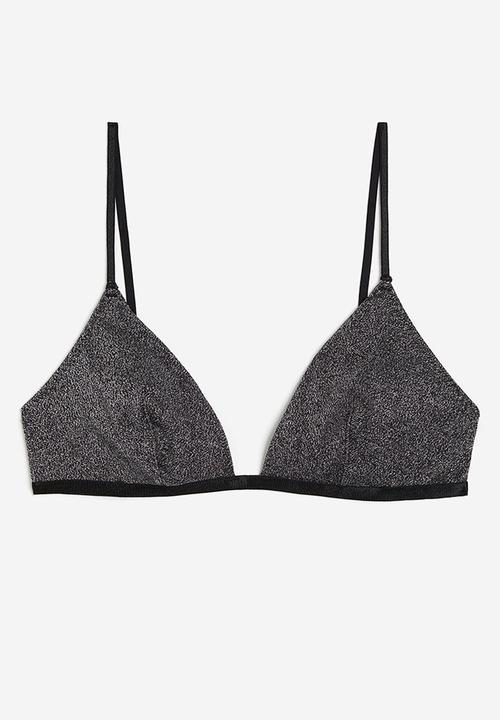 H&M - Soft bra - black & glittery