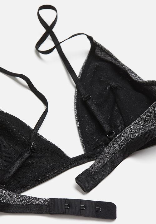 H&M - Soft bra - black & glittery