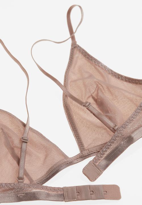 H&M - Soft bra - beige & glittery