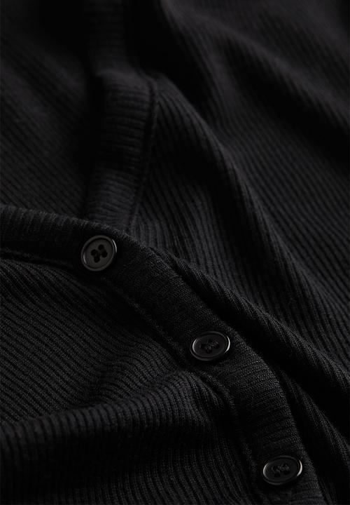 H&M - Ribbed thong body - black