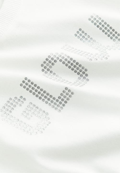 H&M - Glittery-motif T-shirt - cream glow