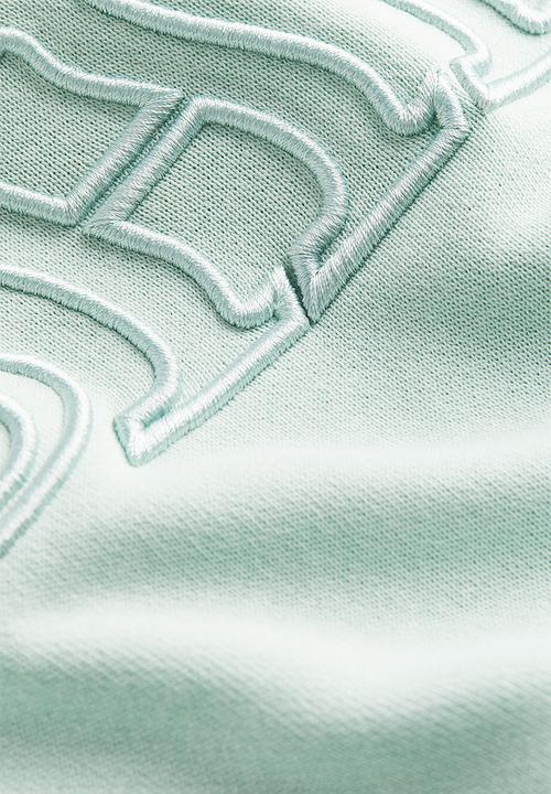 H&M - Embroidered sweatshirt - mint green shine