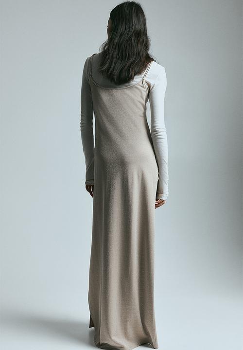 H&M - Shimmering bodycon dress - beige