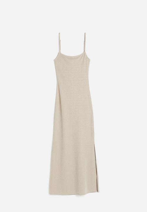 H&M - Shimmering bodycon dress - beige