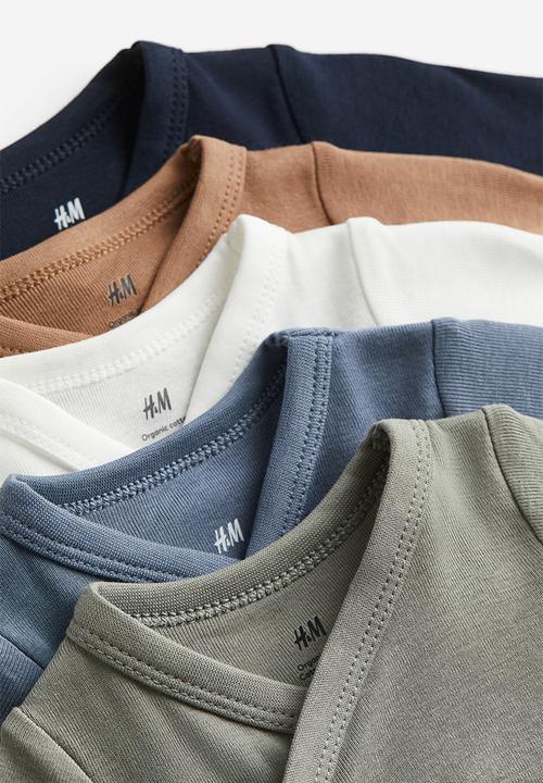 H&M - 5-pack wrapover bodysuits - multi 