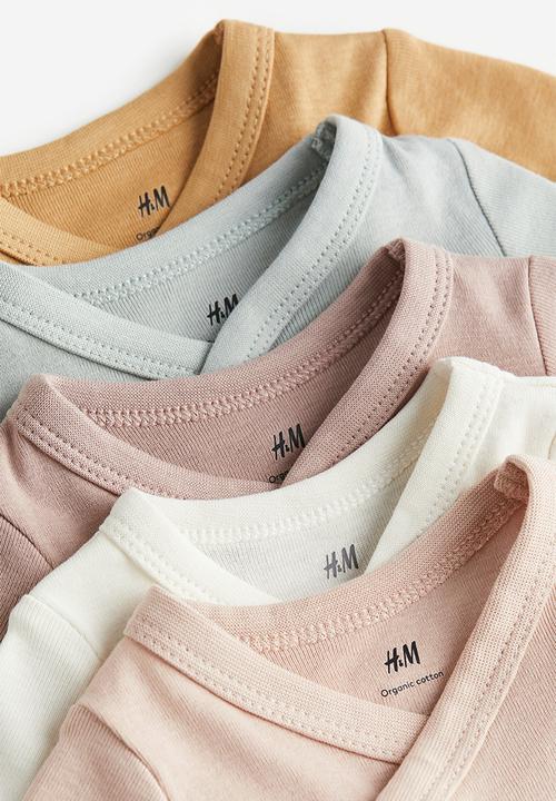 H&M - 5-pack wrapover bodysuits - multi