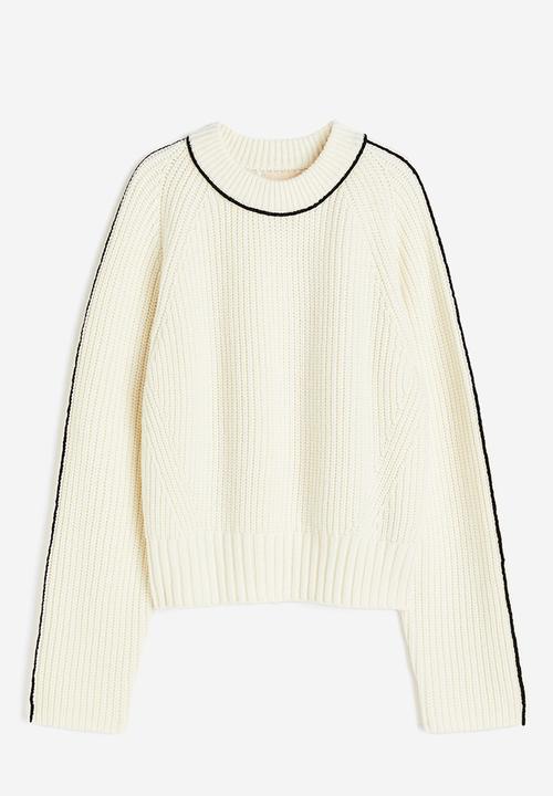 H&M - Wool-blend jumper - cream & black