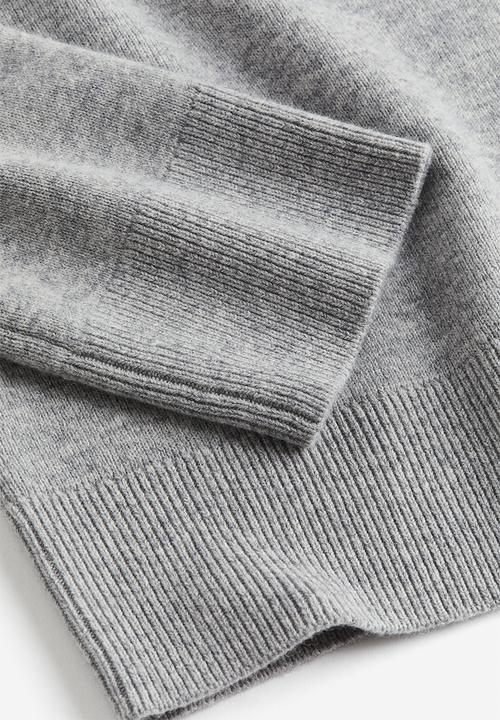 H&M - Wool-blend turtleneck jumper - grey marl