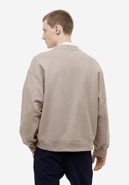 H&M - Oversized fit cotton sweatshirt - greige