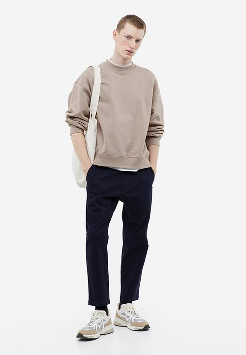 H&M - Oversized fit cotton sweatshirt - greige