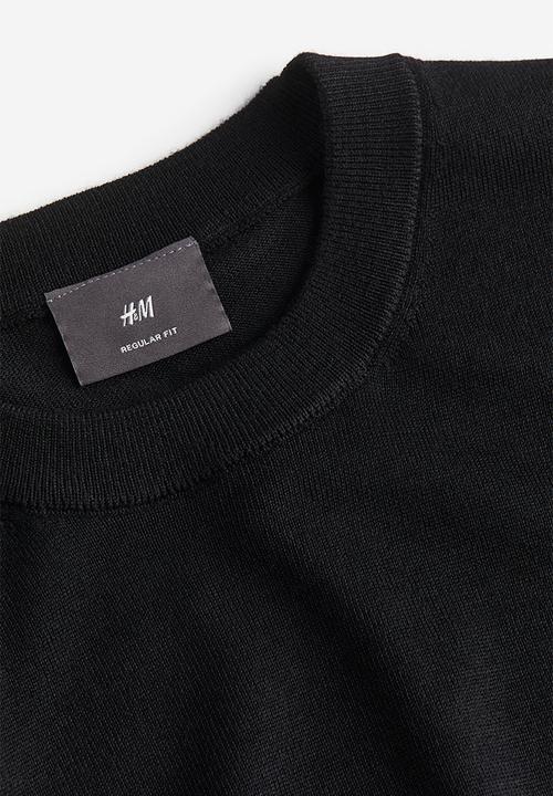 H&M - Regular fit wool-blend jumper - black