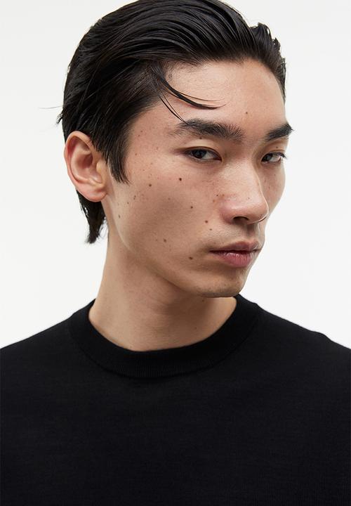 H&M - Regular fit wool-blend jumper - black