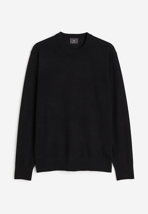 H&M - Regular fit wool-blend jumper - black