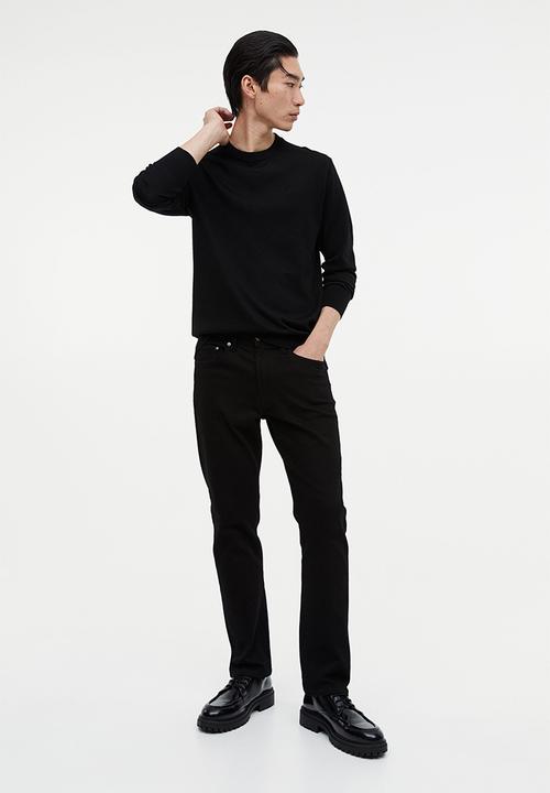 H&M - Regular fit wool-blend jumper - black