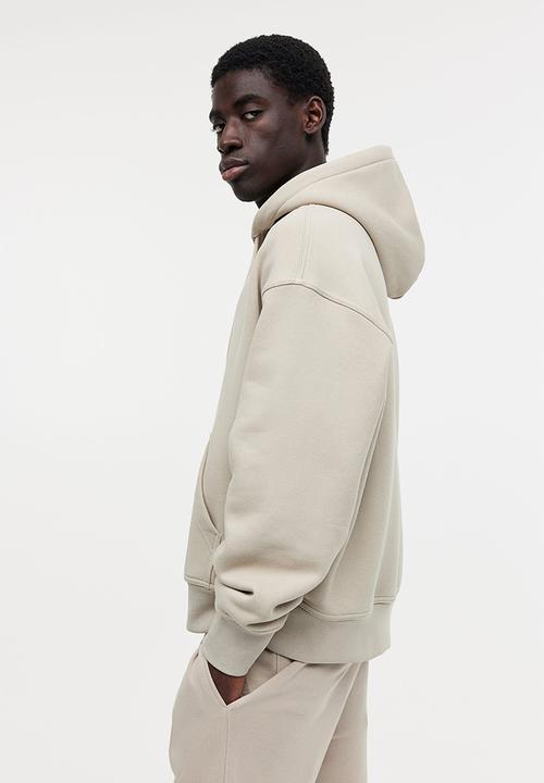 H&M - Oversized fit zip-through hoodie - beige