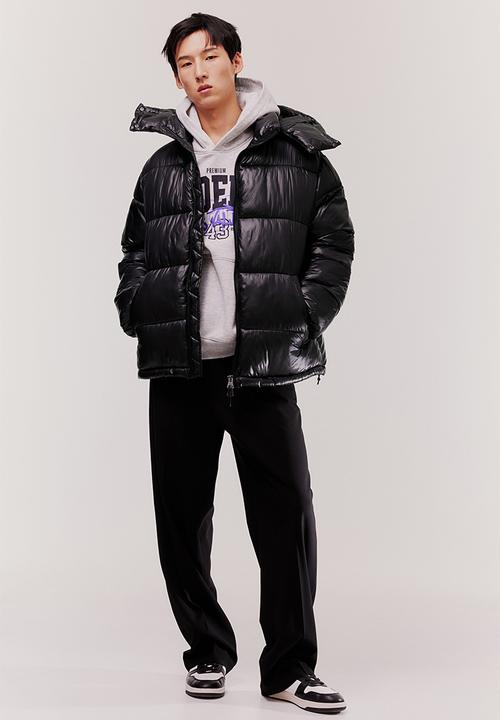 H&M - Oversized fit puffer jacket - black