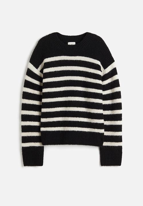 H&M - Rib-knit jumper - black striped