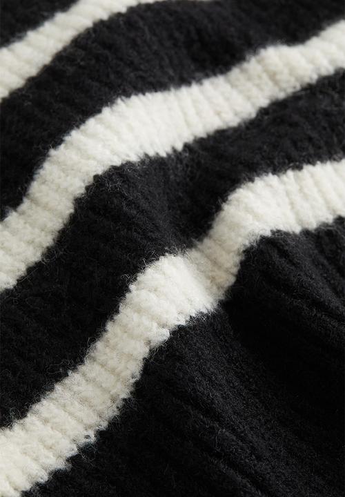 H&M - Rib-knit jumper - black striped