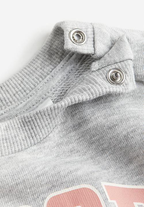 H&M - 2-piece printed cotton set - grey