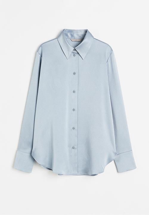 H&M - Pointed-collar shirt - light blue