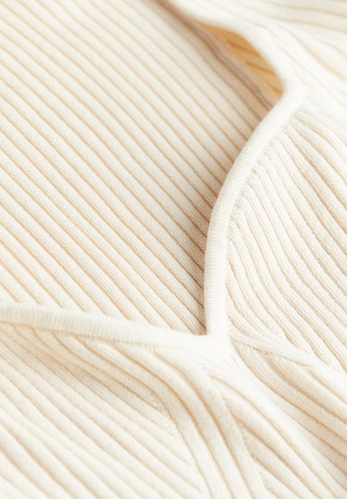 H&M - Rib-knit dress - light beige