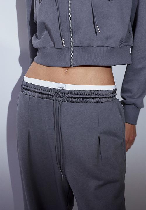 H&M - Pleat-detail joggers - dark grey