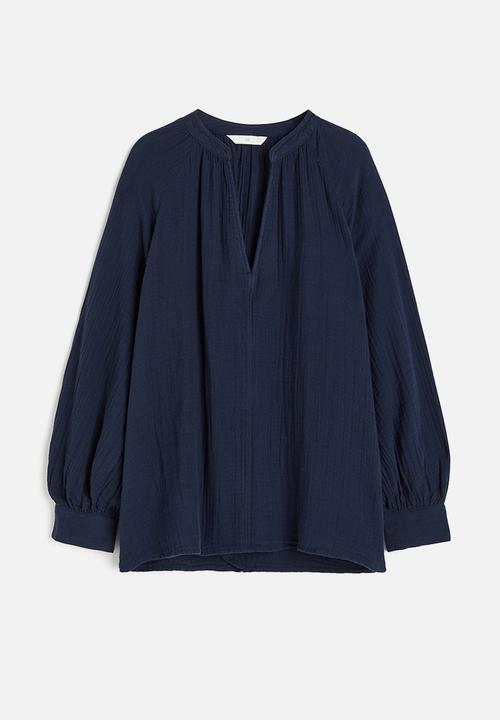 H&M - Double-weave blouse - blue