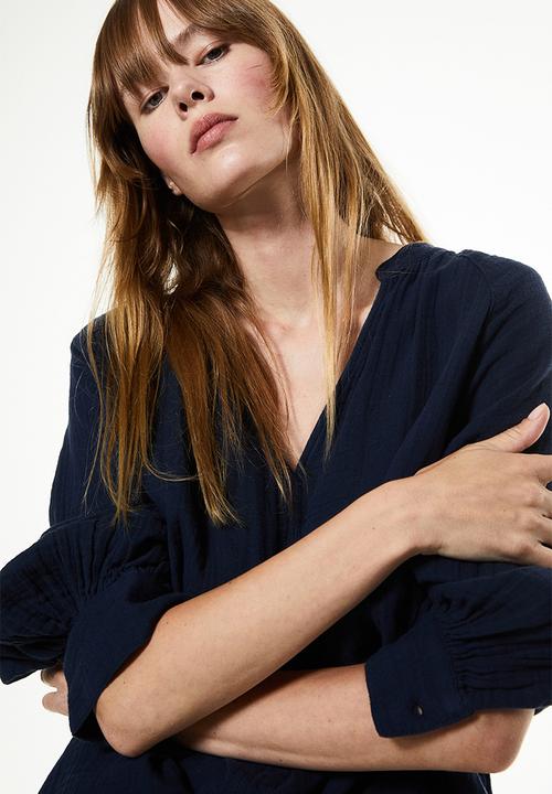 H&M - Double-weave blouse - blue