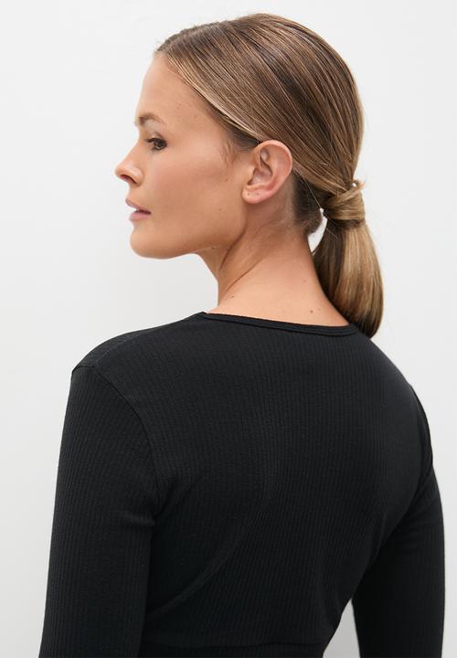adidas Originals - Long sleeve rib t w - black