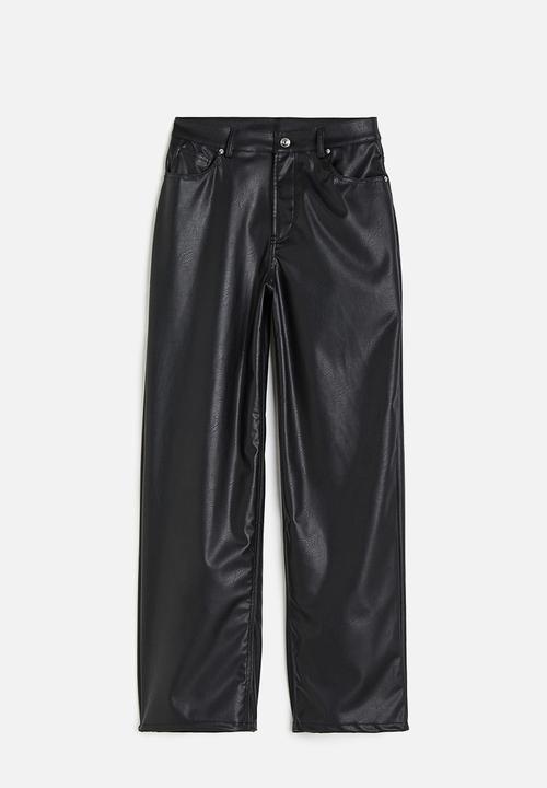 H&M - 90s baggy high jeans - black