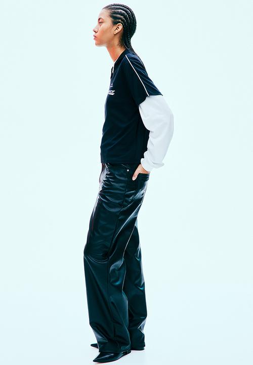 H&M - 90s baggy high jeans - black