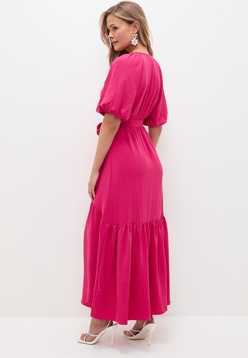 MILLA - Femme wrap maxi dress - Dusty Pink