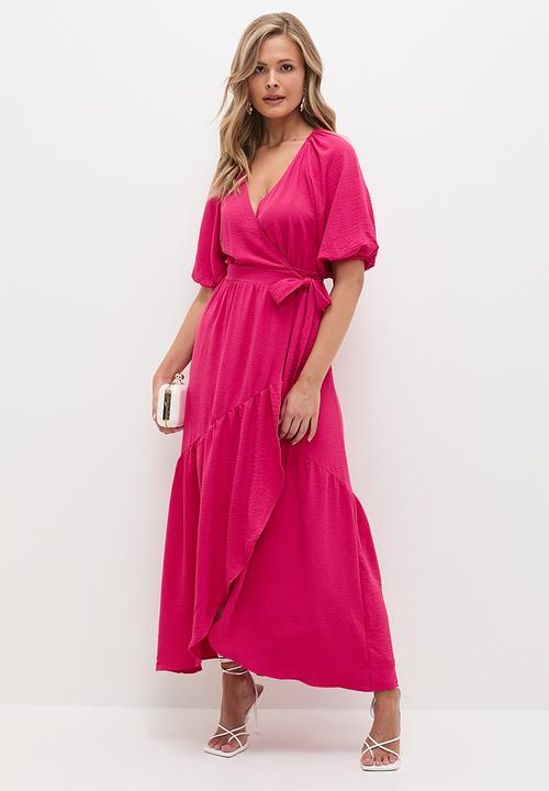 MILLA - Femme wrap maxi dress - Dusty Pink