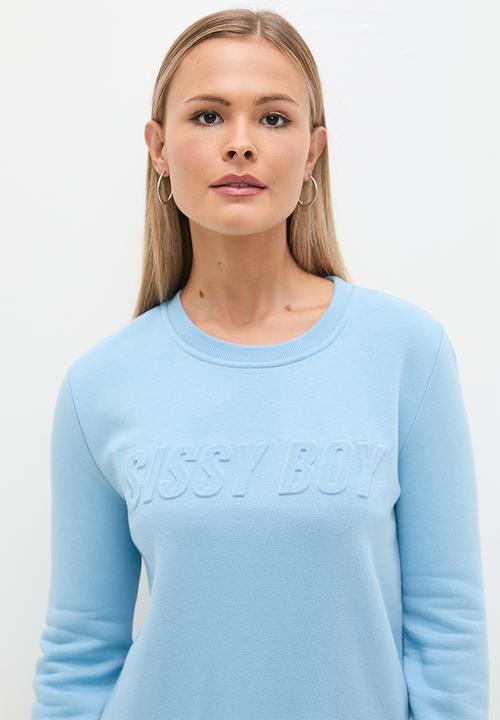 SISSY BOY - Aksi: Basic Embossed Logo Sweat Top - Blue