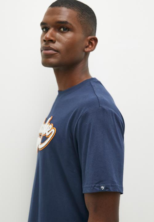 Aca Joe - Mens Aca Joe Towelling Applique Crew Tee Short Sleeve - Dress Blue