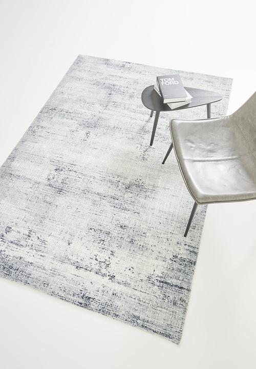 Sixth Floor - Distressed Grey Plush Rug