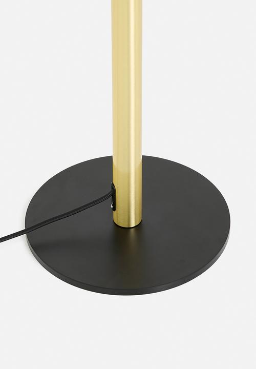 Sixth Floor - Suzy floor lamp - gold & black
